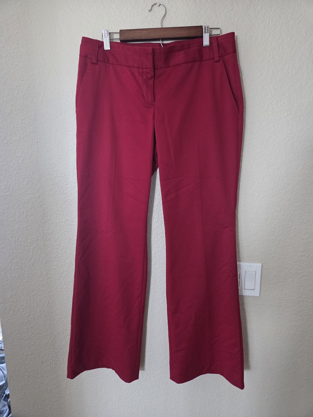 Express Women's Pants in Red/Burgundy